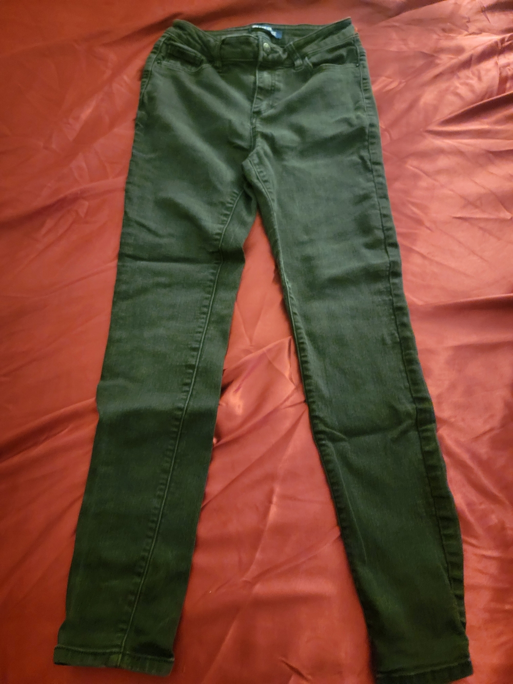 Blue Spice Women’s Skinny Jeans in Dark Green